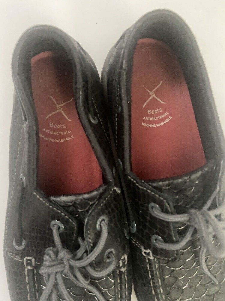 Ladies Twisted X Blackfish Mocs Black Loafer Leather Western Size 8.5M - Picture 6 of 8